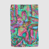 柔らかい絹のような色合いで着色された岩またはゴロゴロした ゴルフタオル (正面)