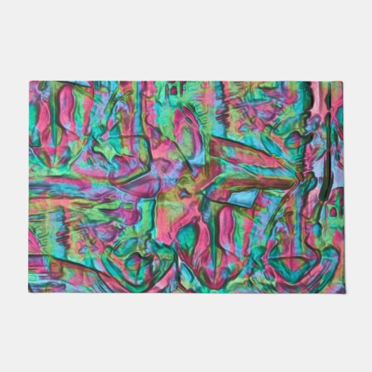 柔らかい絹のような色合いで着色された岩またはゴロゴロした ドアマット (正面)