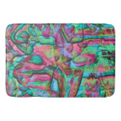 柔らかい絹のような色合いで着色された岩またはゴロゴロした バスマット (正面)