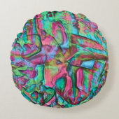 柔らかい絹のような色合いで着色された岩またはゴロゴロした ラウンドクッション (正面)