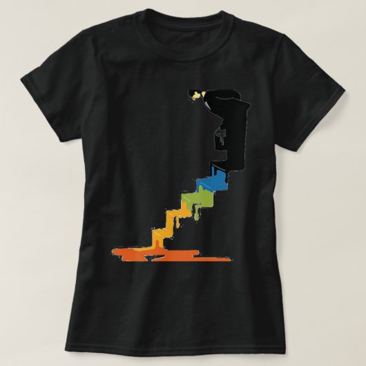 柔らかい綿T上の階段のペインター抽象芸術024 Tシャツ (デザイン正面)