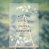 柔らかい緑と金ゴールドミニマル結婚リストの歓迎 アクリルサイン (ニュートラル)