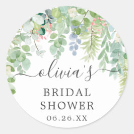 柔らかい緑のエンベロープのベストスティッカー ラウンドシール