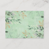 柔らかい緑のカボチャ赤ちゃんシャワーおむつラッフル エンクロージャーカード (裏面)