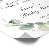 柔らかい緑のベビーは甘いトリートサインを取る ポスター (角)