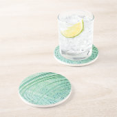 柔らかい緑の植物ヤシの葉 コースター (側面)