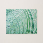 柔らかい緑の植物ヤシの葉 ジグソーパズル (横)