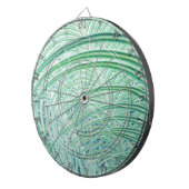 柔らかい緑の植物ヤシの葉 ダーツボード (正面右)