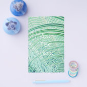 柔らかい緑の植物ヤシの葉 チラシ (シングル)