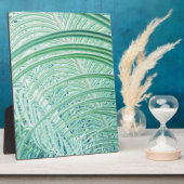 柔らかい緑の植物ヤシの葉 フォトプラーク (側面)