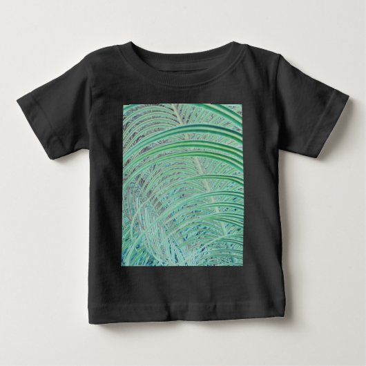 柔らかい緑の植物ヤシの葉 ベビーTシャツ (正面)
