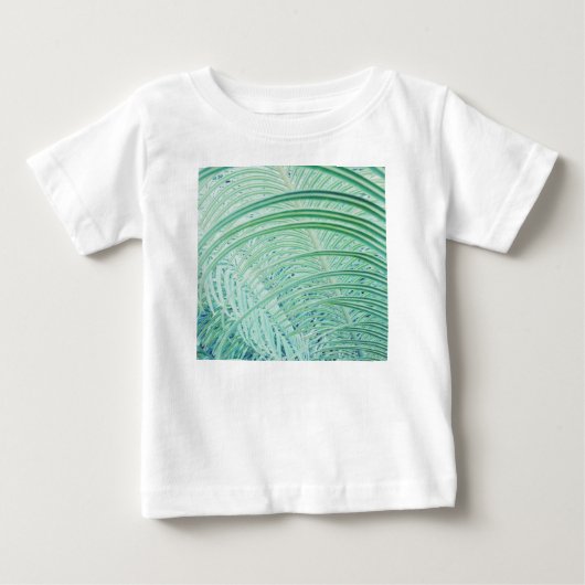 柔らかい緑の植物ヤシの葉 ベビーTシャツ (正面)