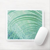 柔らかい緑の植物ヤシの葉 マウスパッド (マウス)