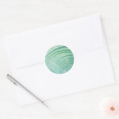 柔らかい緑の植物ヤシの葉 ラウンドシール (封筒)