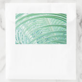 柔らかい緑の植物ヤシの葉 長方形シール (バッグ)