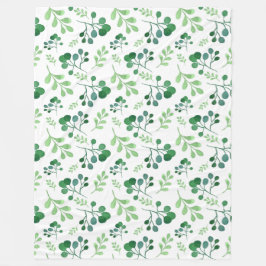 柔らかい緑の水の色のパターン フリースブランケット