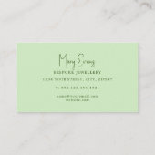 柔らかい緑の水の色の絵を描効果 名刺 (裏面)