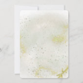 柔らかい緑の洗礼の招待で優雅な 招待状 (裏面)