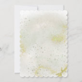 柔らかい緑の洗礼の招待で優雅な 招待状 (裏面)