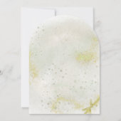 柔らかい緑の洗礼の招待で優雅な 招待状 (裏面)