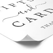 柔らかい緑の贈り物とカードサイン ポスター (角)