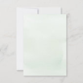 柔らかい緑の赤ちゃんシャワー招待状カード 招待状 (裏面)