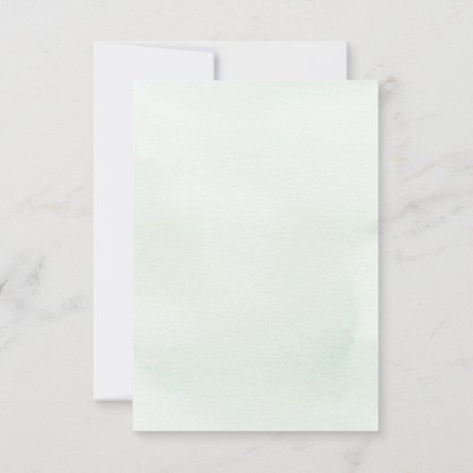 柔らかい緑の赤ちゃんシャワー招待状カード 招待状 (裏面)