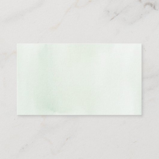 柔らかい緑色表示シャワー赤ちゃんシャワーカード エンクロージャーカード (裏面)