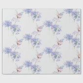 柔らかい繊細なバタフライガーデンフラワーフローラアート ラッピングペーパー (フラット)