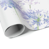 柔らかい繊細なバタフライガーデンフラワーフローラアート ラッピングペーパー (ロールコーナー)
