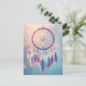 柔らかい羽とビーズのドリームキャッチャー シーズンポストカード (スタンド正面)