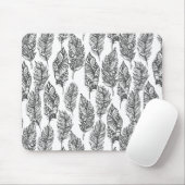 柔らかい羽の落書き マウスパッド (マウス)