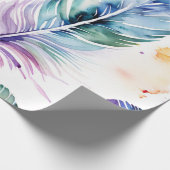 柔らかい羽毛：水の疑問に思色 ラッピングペーパー (角)