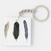 柔らかい羽I キーホルダー (裏面)