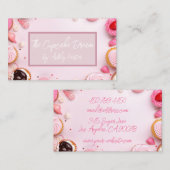 柔らかい色のカップケーキとスイーツベーカリー 名刺 (正面/裏面)