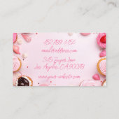 柔らかい色のカップケーキとスイーツベーカリー 名刺 (裏面)