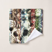 柔らかい色のテクスチャーで粒状ガラスのトーン バスタオルセット (ウォッシュタオル)