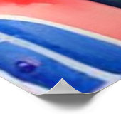 柔らかい色のパステルリトルハウス、穏やかな色 ポスター (角)