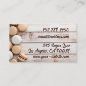 柔らかい色のマカロン製ベーカリー 名刺 (裏面)