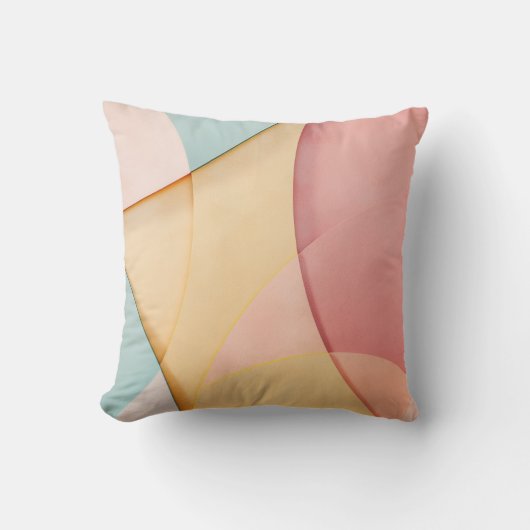 柔らかい色の図形の背景 クッション (正面)