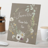 柔らかい色の野生の花の台座のサイン 台座サイン (インサイチュ)