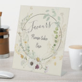 柔らかい色の野生の花の台座のサイン 台座サイン (インサイチュ)