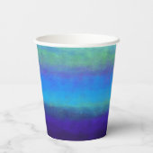 柔らかい色合いの青と緑の紙カップ 紙コップ (裏面)