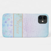 柔らかい花とブルーパステル Case-Mate iPhoneケース (裏面(横))