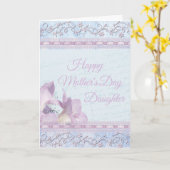 柔らかい花のパステル調ユリの娘の母の日カード カード (黄色い花)