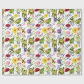 柔らかい花の背景 ラッピングペーパー (フラット)