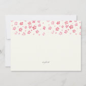 柔らかい花びらの写真の誕生の発表 案内状 (裏面)