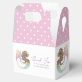 柔らかい茶色の人魚パーティー赤ちゃんシャワーありがとう フェイバーボックス (オープン)