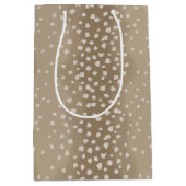 柔らかい茶色の子鹿の斑点 ミディアムペーパーバッグ (正面)