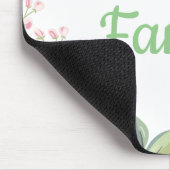 柔らかい葉フローラと小さな芽の花 マウスパッド (コーナー)